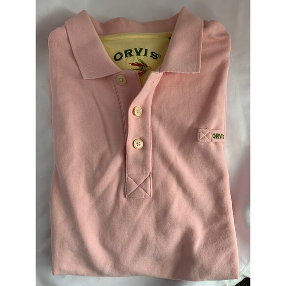 Orvis Fly Fishing  Pink XL Men's Polo - Picture 1 of 6